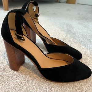 Soludos Collette black suede strappy heel